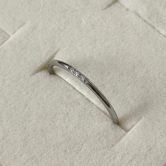 Three Stone Ring - Silver - Namaste Jewelry Canada