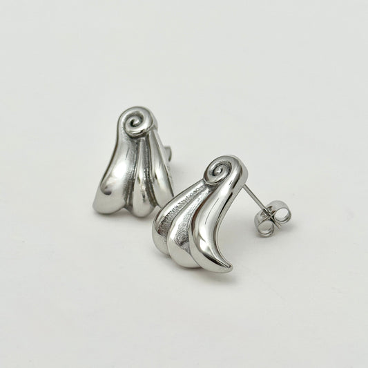 Vague Wing Earrings - Silver - Namaste Jewelry Canada