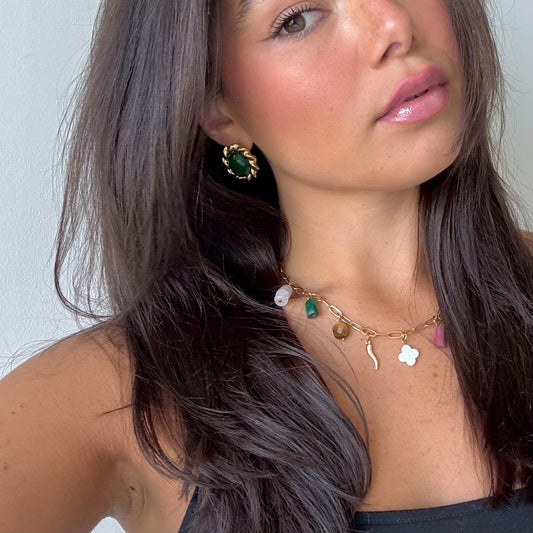 Victoria Earrings - Green - Namaste Jewelry Canada