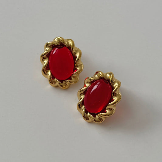 Victoria Earrings - Red - Namaste Jewelry Canada