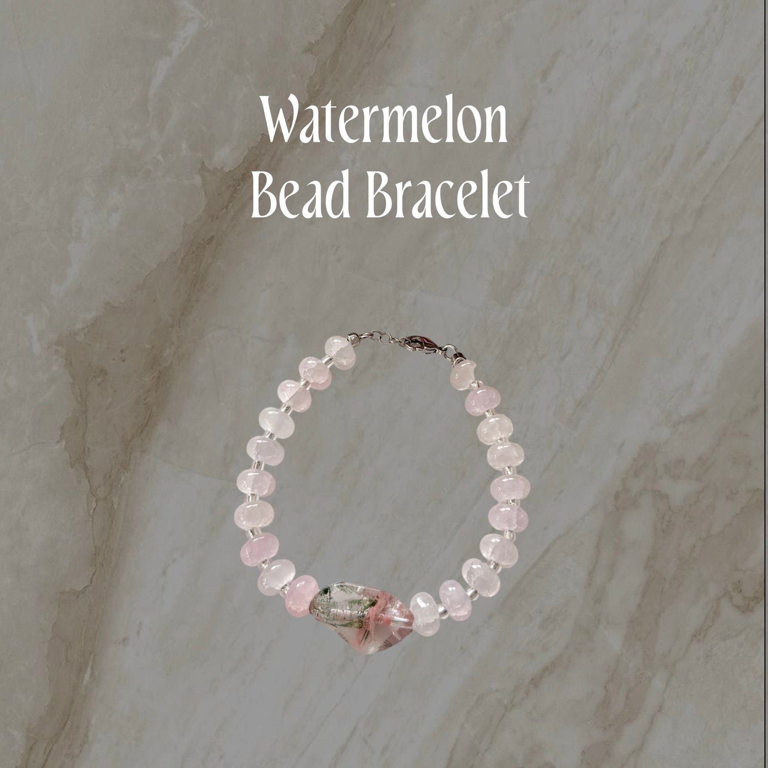 Watermelon Bead Bracelet - Namaste Jewelry Canada