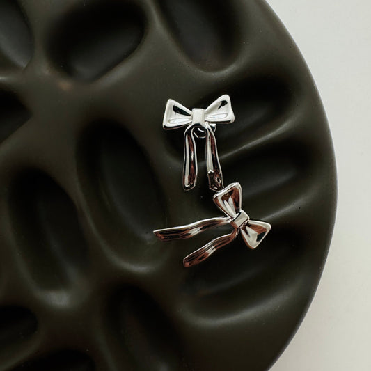 Yasmine Bow Studs - Silver - Namaste Jewelry Canada