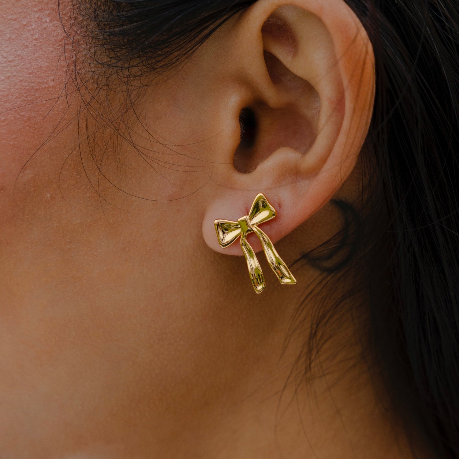 Yasmine Bow Studs - Silver - Namaste Jewelry Canada