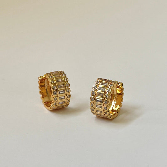Zendaya Hoops - White Zirconia - Namaste Jewelry Canada