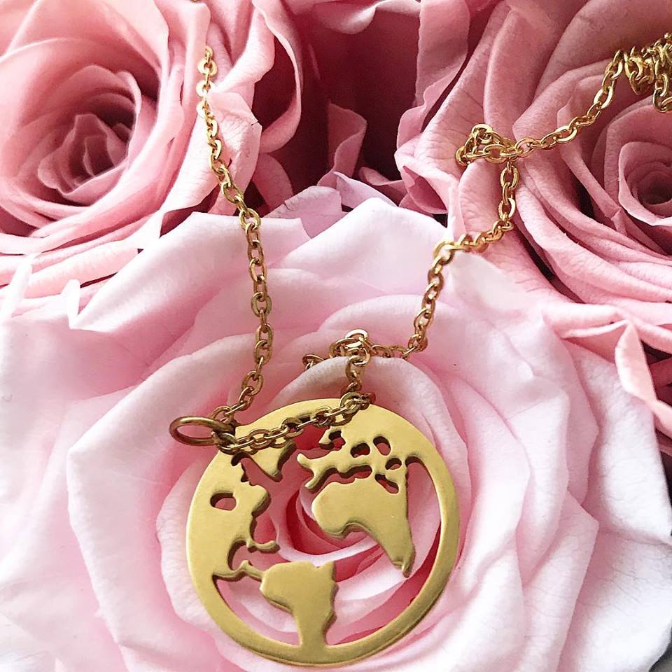 Gold - 'MY WORLD' Necklace - Namaste Jewelry Canada
