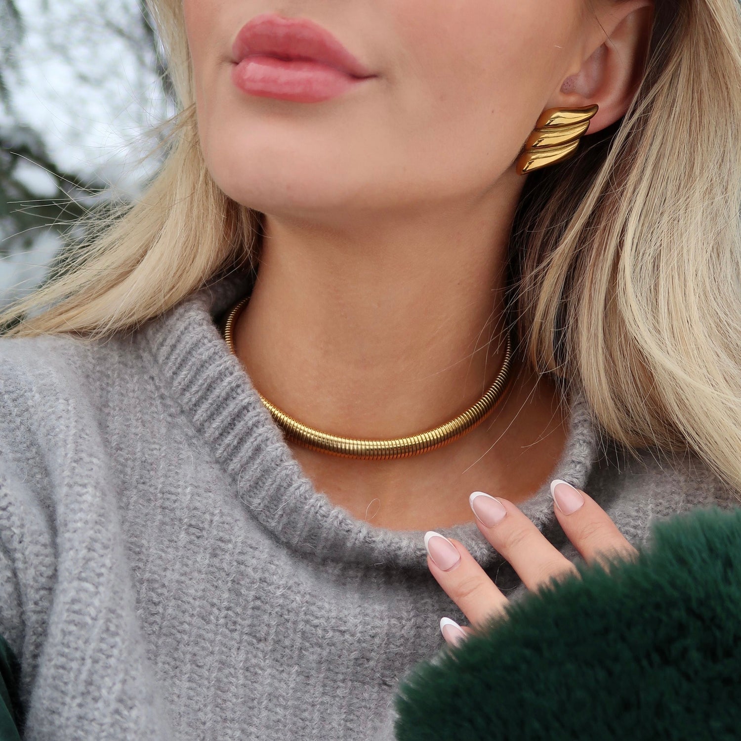 Amalfi Wing Earrings-Gold - Namaste Jewelry Canada