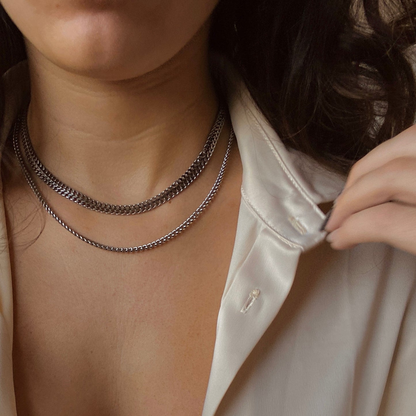 Ara Chain Necklace - Silver - Namaste Jewelry Canada