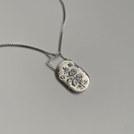 Bloom Affirmation Necklace- Silver - Namaste Jewelry Canada