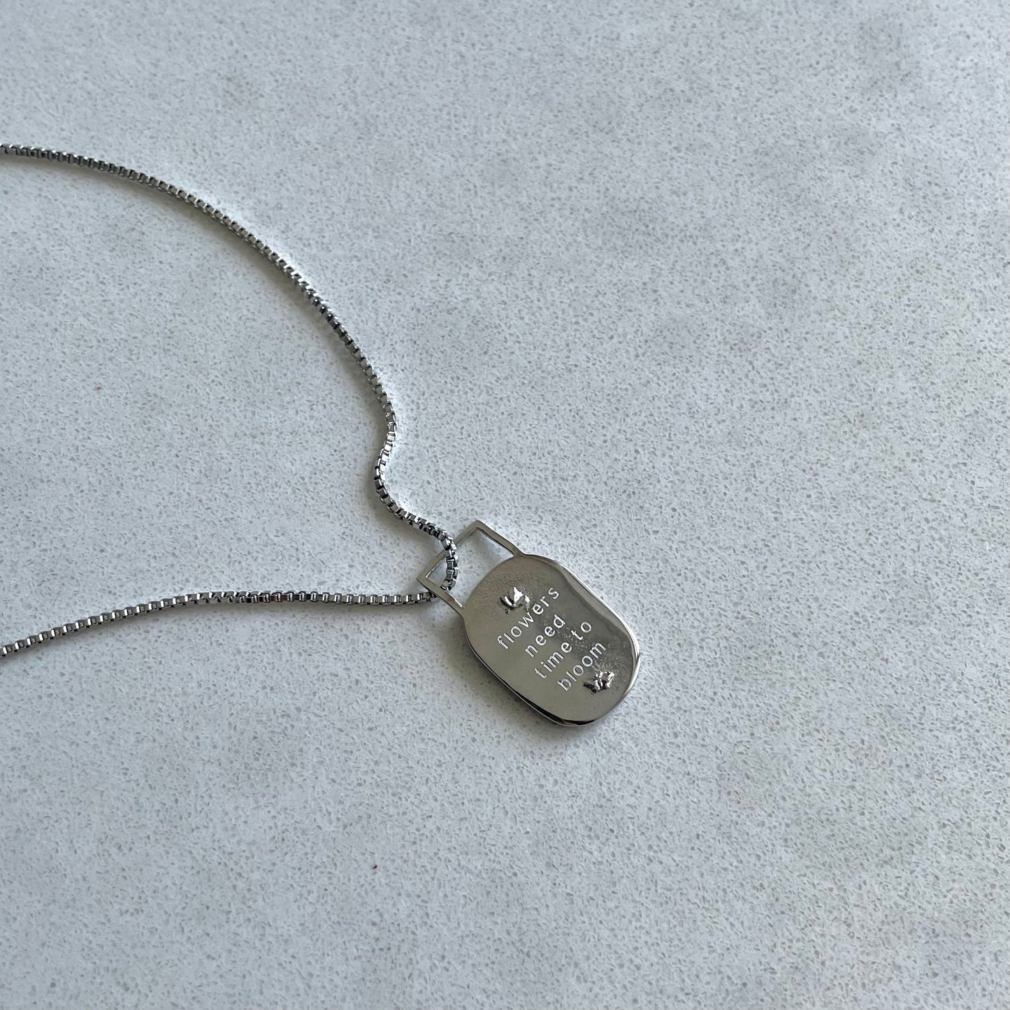 Bloom Affirmation Necklace- Silver - Namaste Jewelry Canada