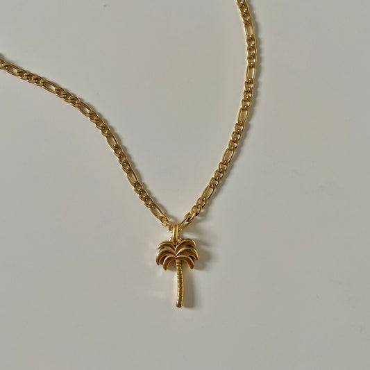 Bondi Palm Necklace- Gold - Namaste Jewelry Canada