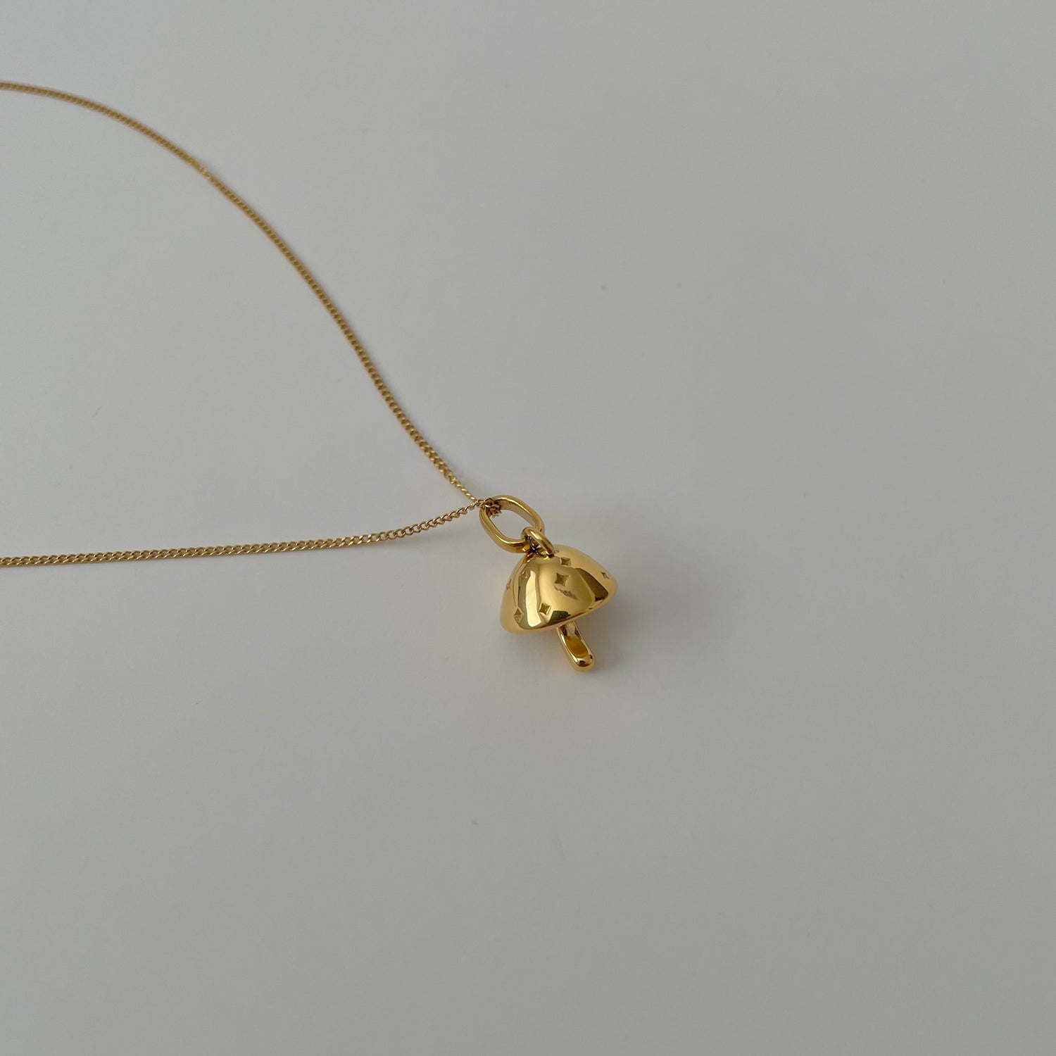 Champignon aka Mushroom Necklace- Gold - Namaste Jewelry Canada