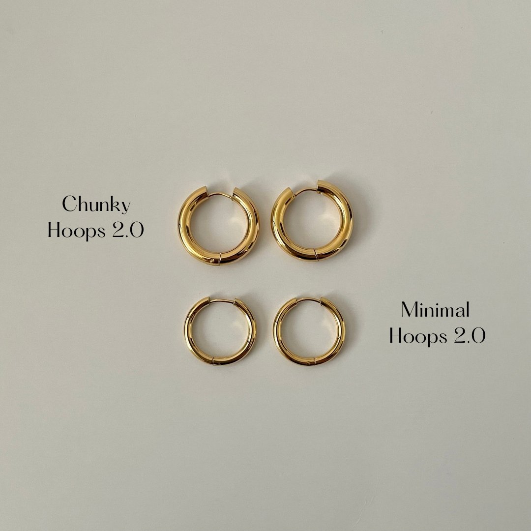 Chunky Gold Hoops 2.0 - Namaste Jewelry Canada