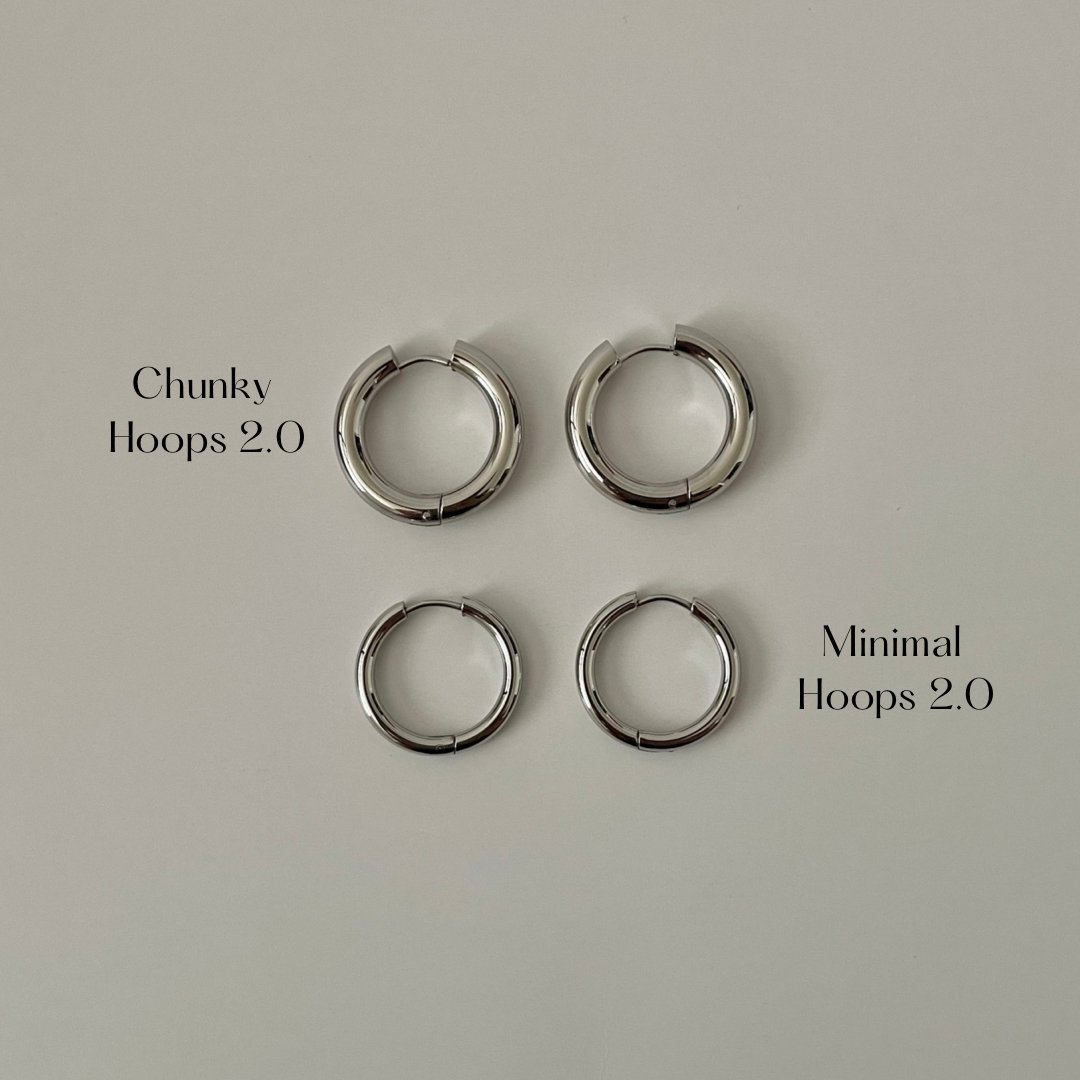 Chunky Silver Hoops 2.0 - Namaste Jewelry Canada