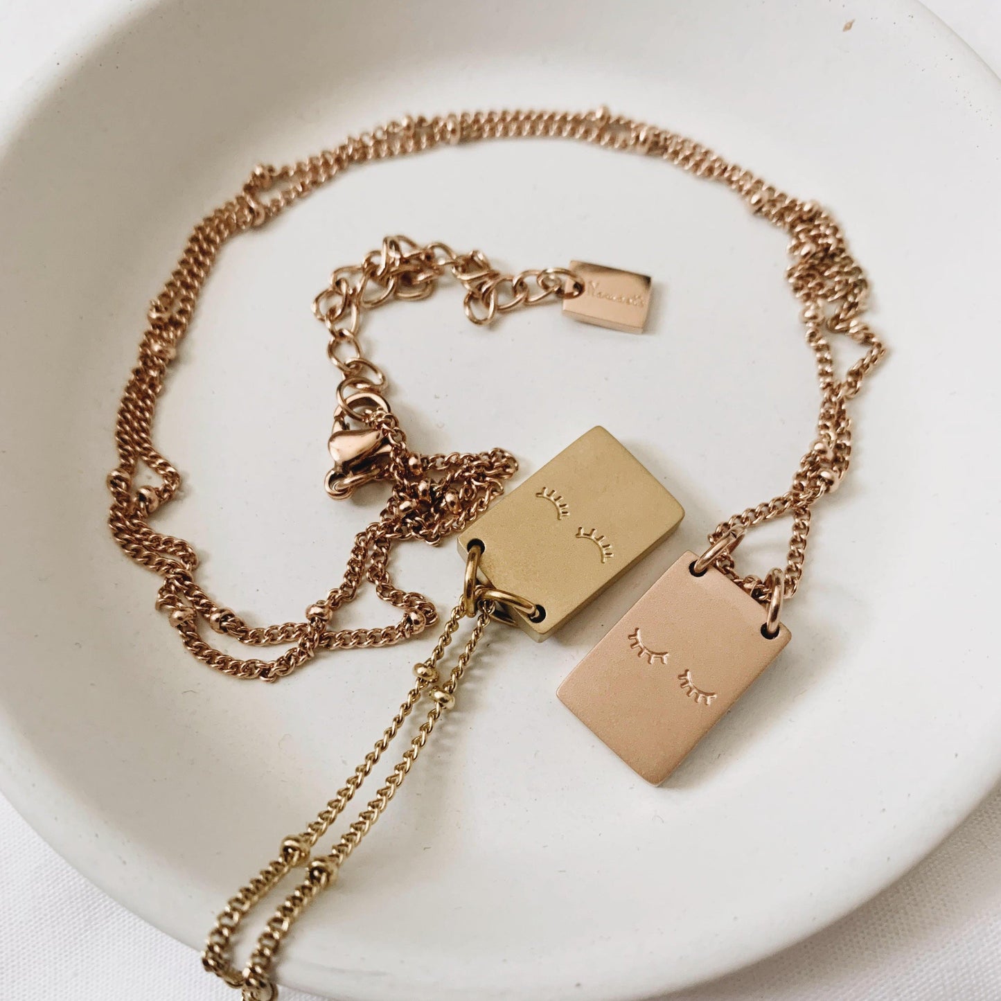 Cils De Beauté Necklace- Rose Gold - Namaste Jewelry Canada