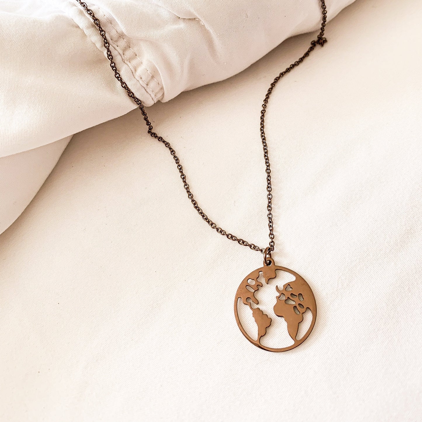 Coffee- ‘My World’ Necklace - Namaste Jewelry Canada