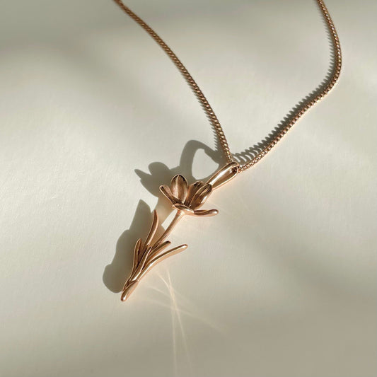 Crocus Necklace- Rose Gold - Namaste Jewelry Canada