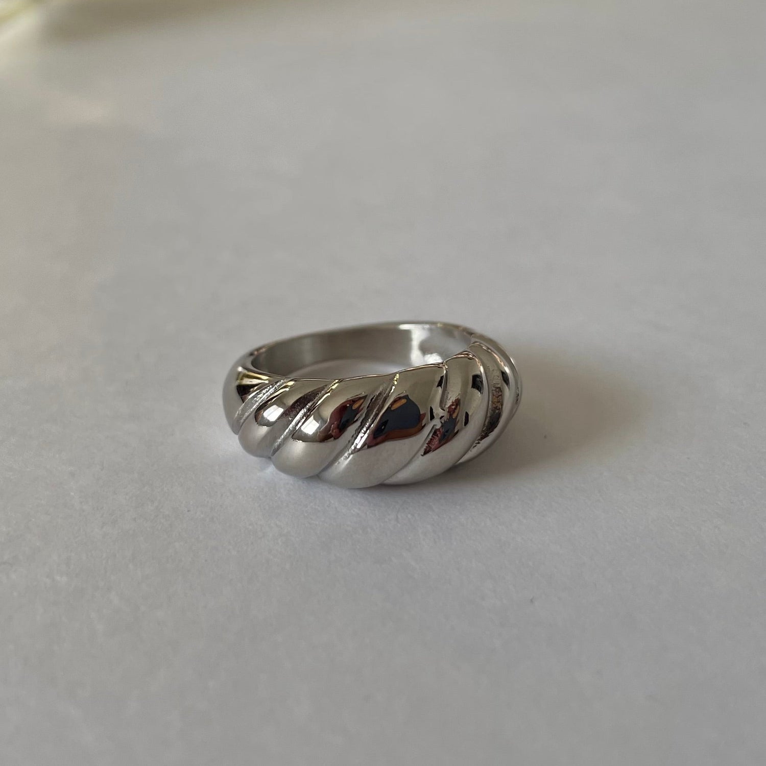 Croissant Dome Ring - Silver - Namaste Jewelry Canada