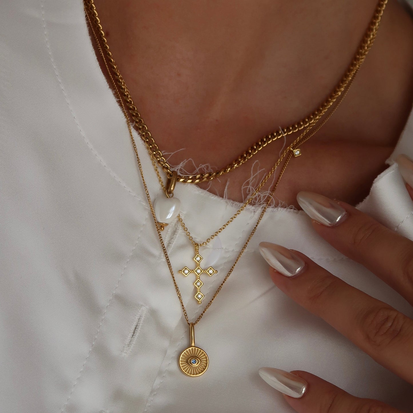 Evil Eye 2.0 Necklace - Gold - Namaste Jewelry Canada