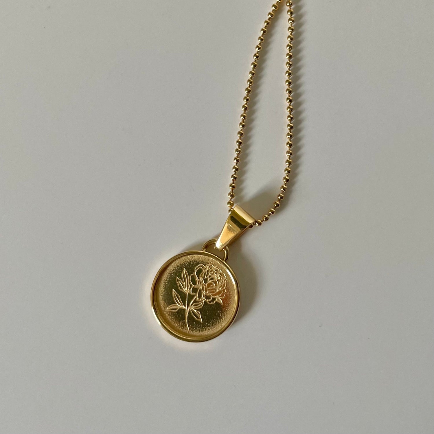 Fleur De Pivione aka Peony Necklace- Gold - Namaste Jewelry Canada