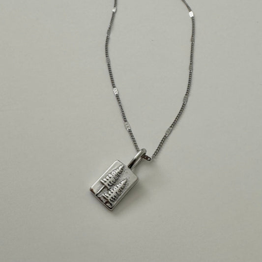 I am Strong Affirmation Necklace- Silver - Namaste Jewelry Canada