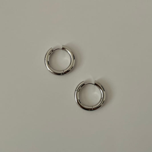 Chunky Silver Hoops 2.0