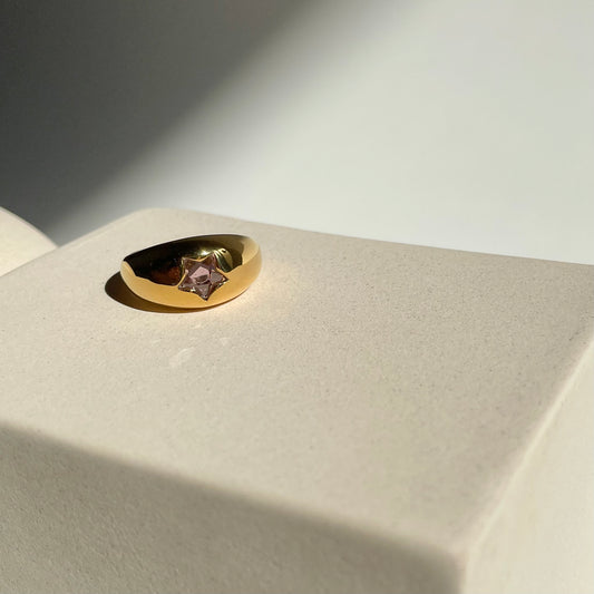 Chunky Star Ring- Gold
