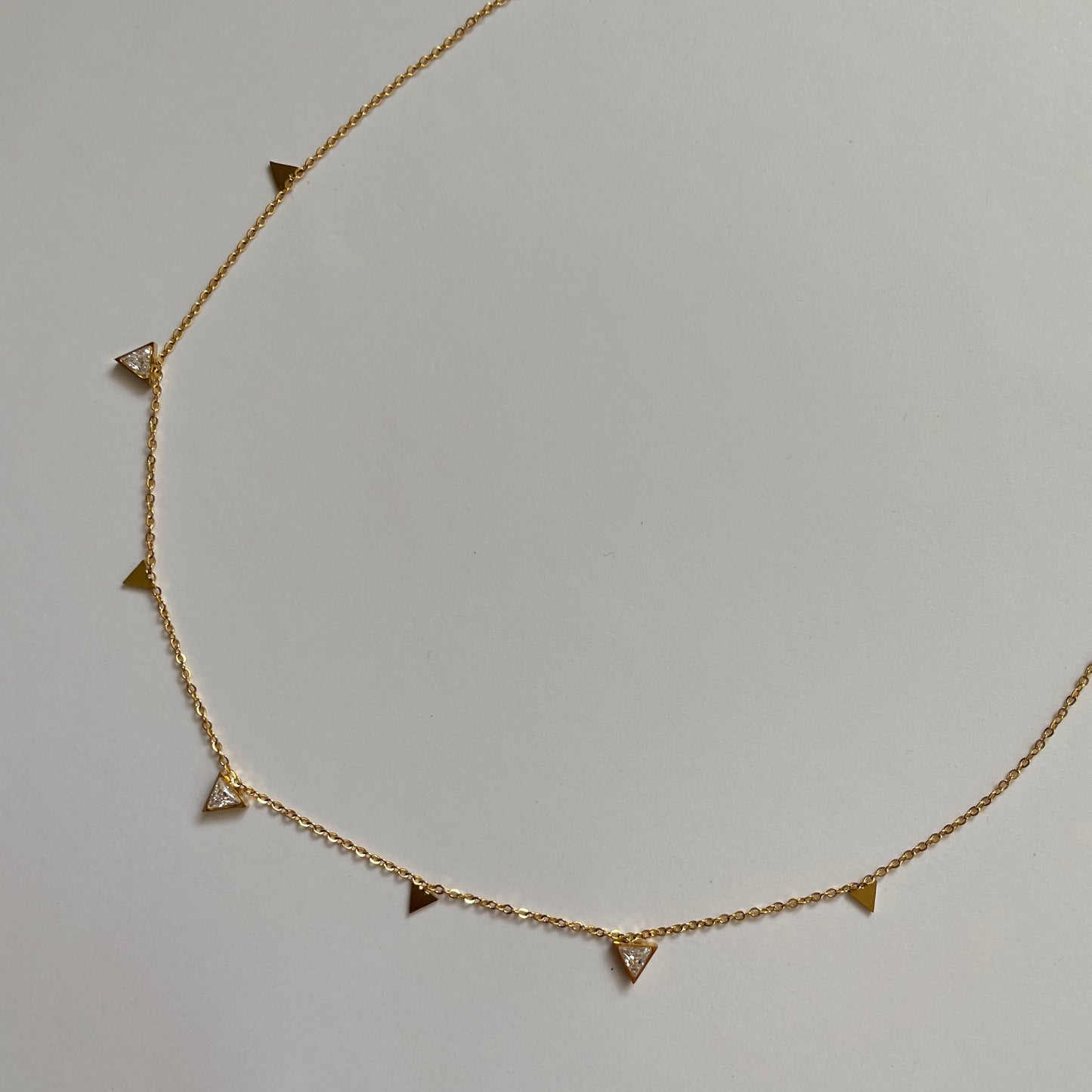 Satellite Necklace - Triangle Stones