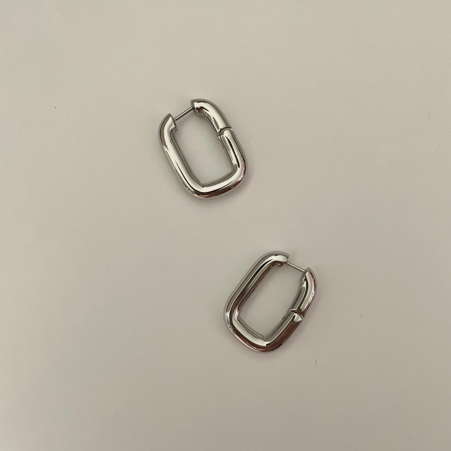 Rectangle Earrings- Silver