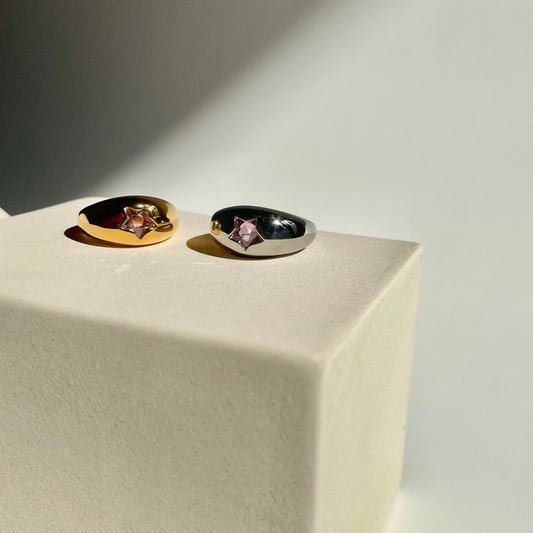 Chunky Star Ring- Silver