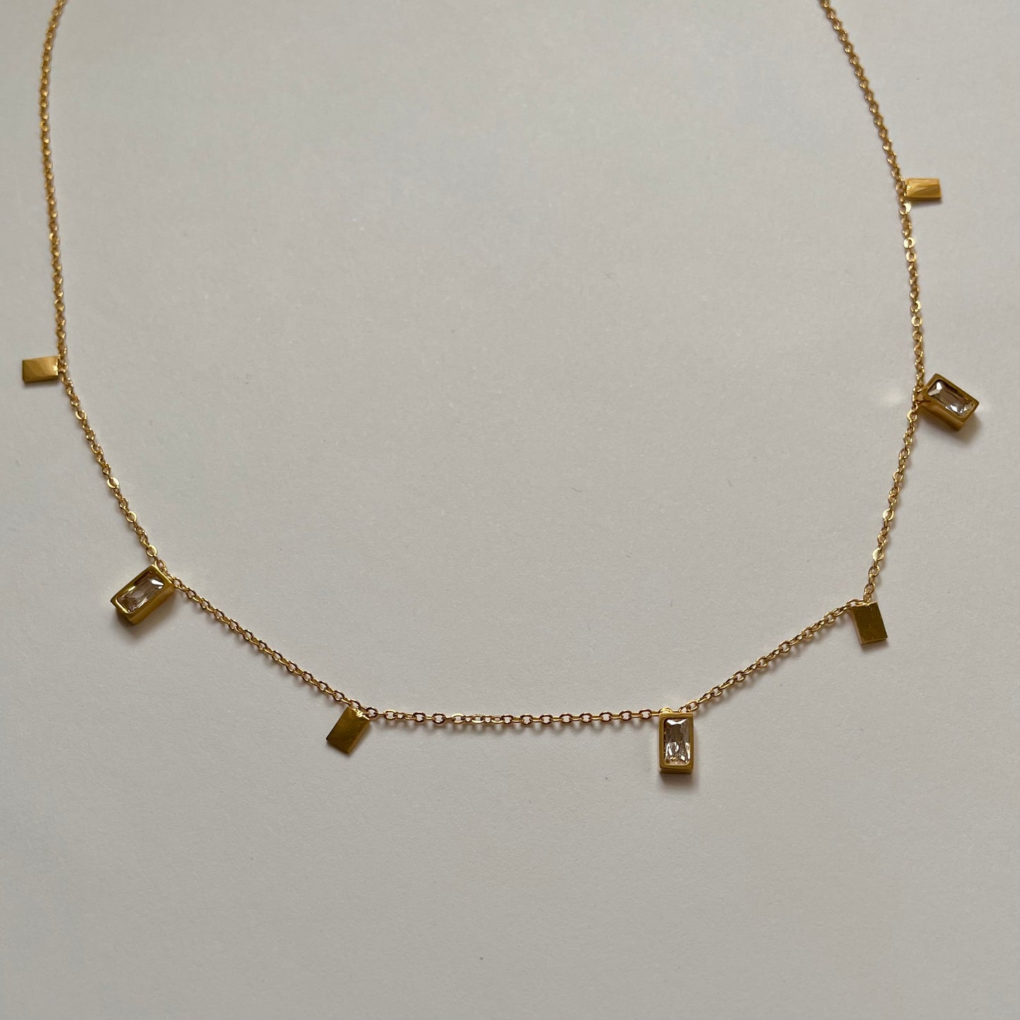 Satellite Necklace - Rectangle Stones