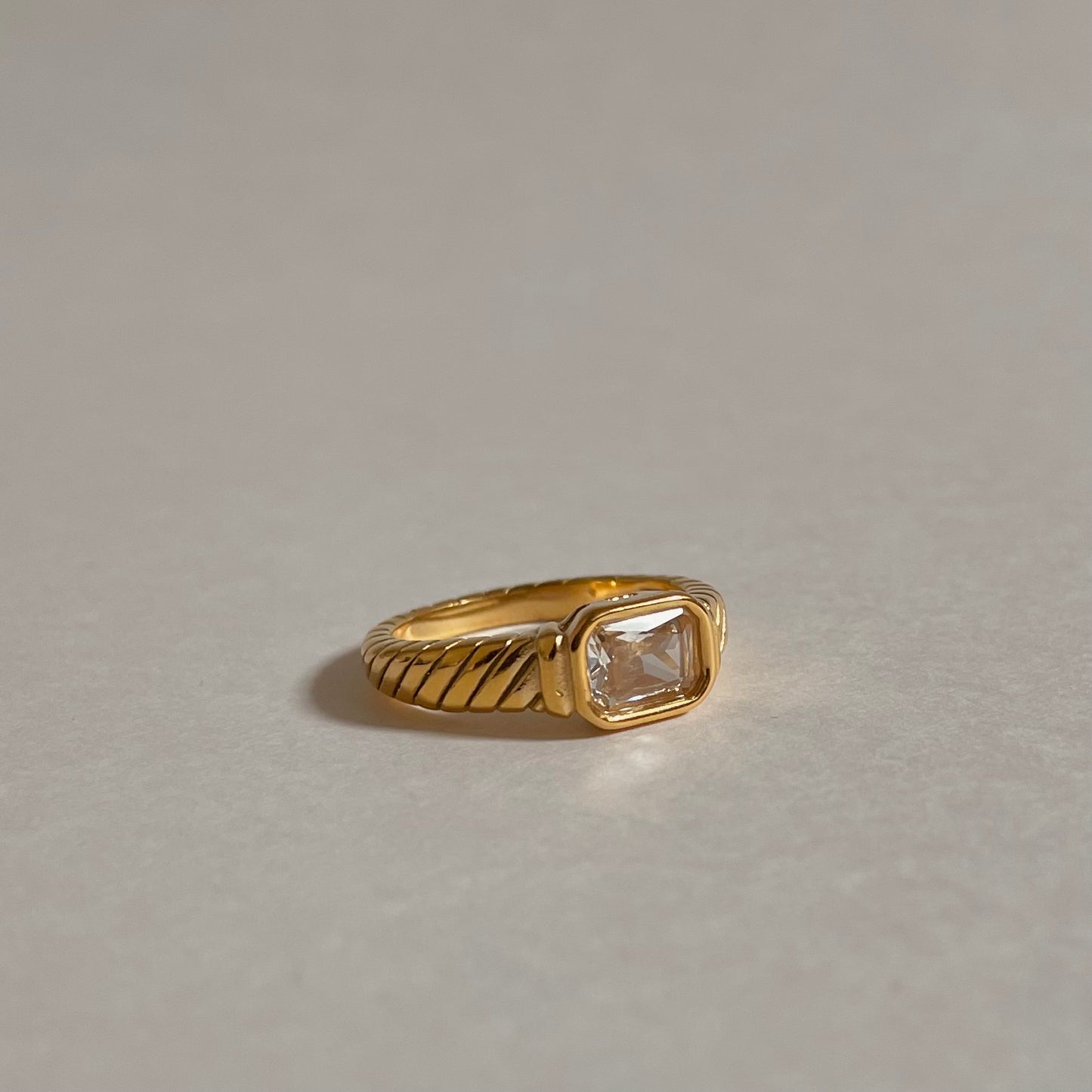 Rectangle Stone Ring