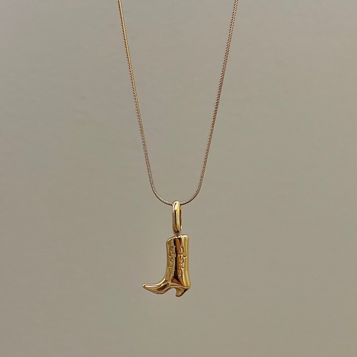 Lottie Boot Necklace- Gold