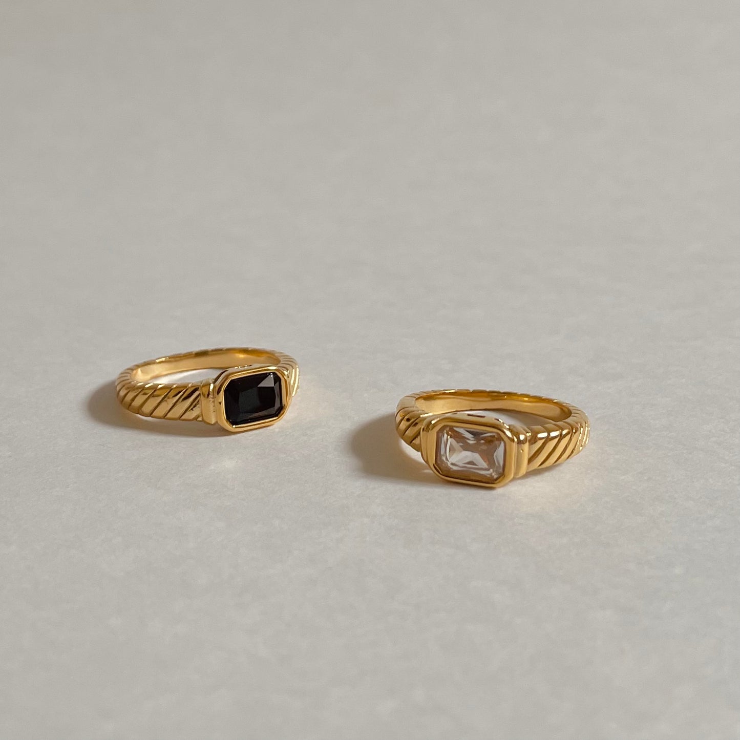 Rectangle Stone Ring Namaste Jewelry Canada