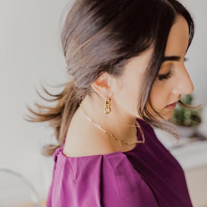 Leah Link Earrings - Namaste Jewelry Canada