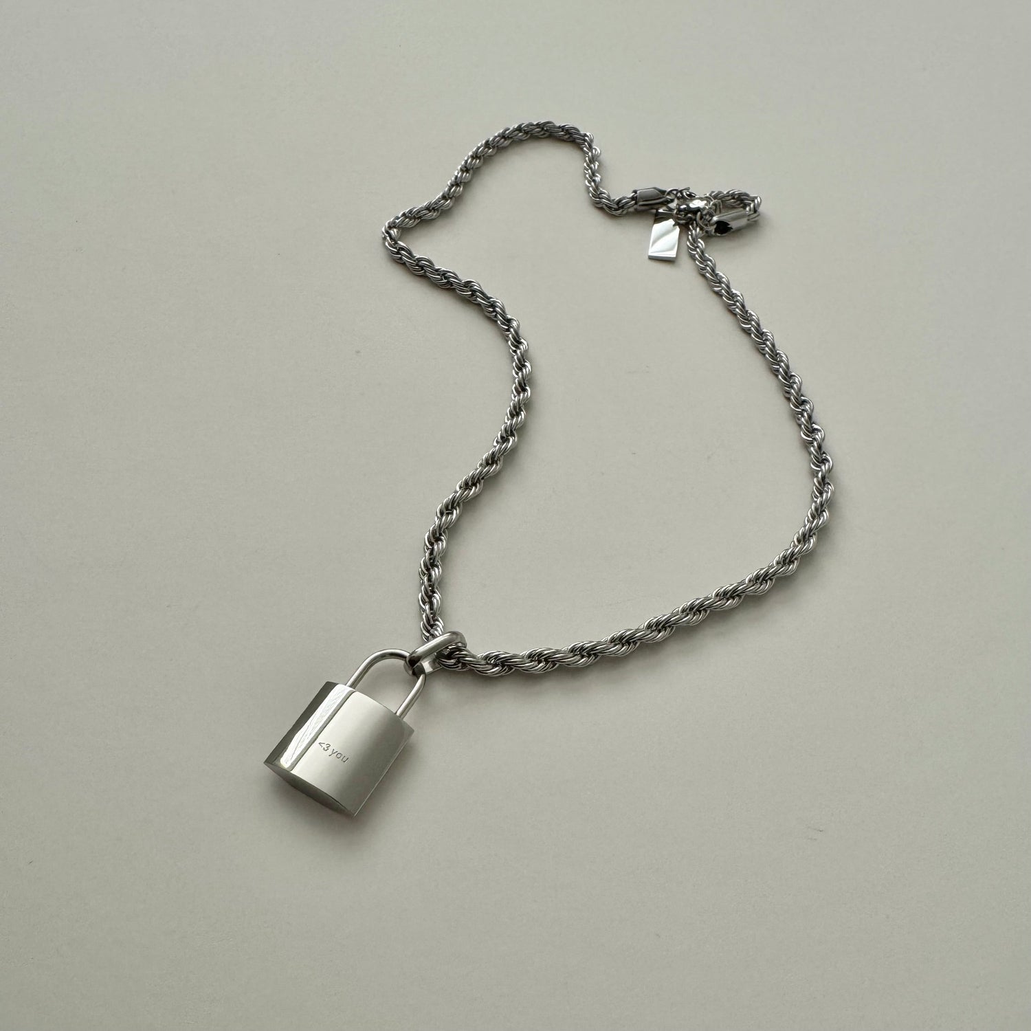 Lock of Love Necklace- Silver - Namaste Jewelry Canada