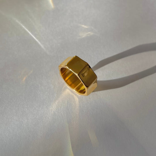 Octagon Ring - Gold - Namaste Jewelry Canada