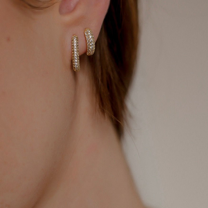 Rectangle Stone Earrings - Namaste Jewelry Canada