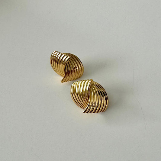 Retro Earrings-Gold - Namaste Jewelry Canada