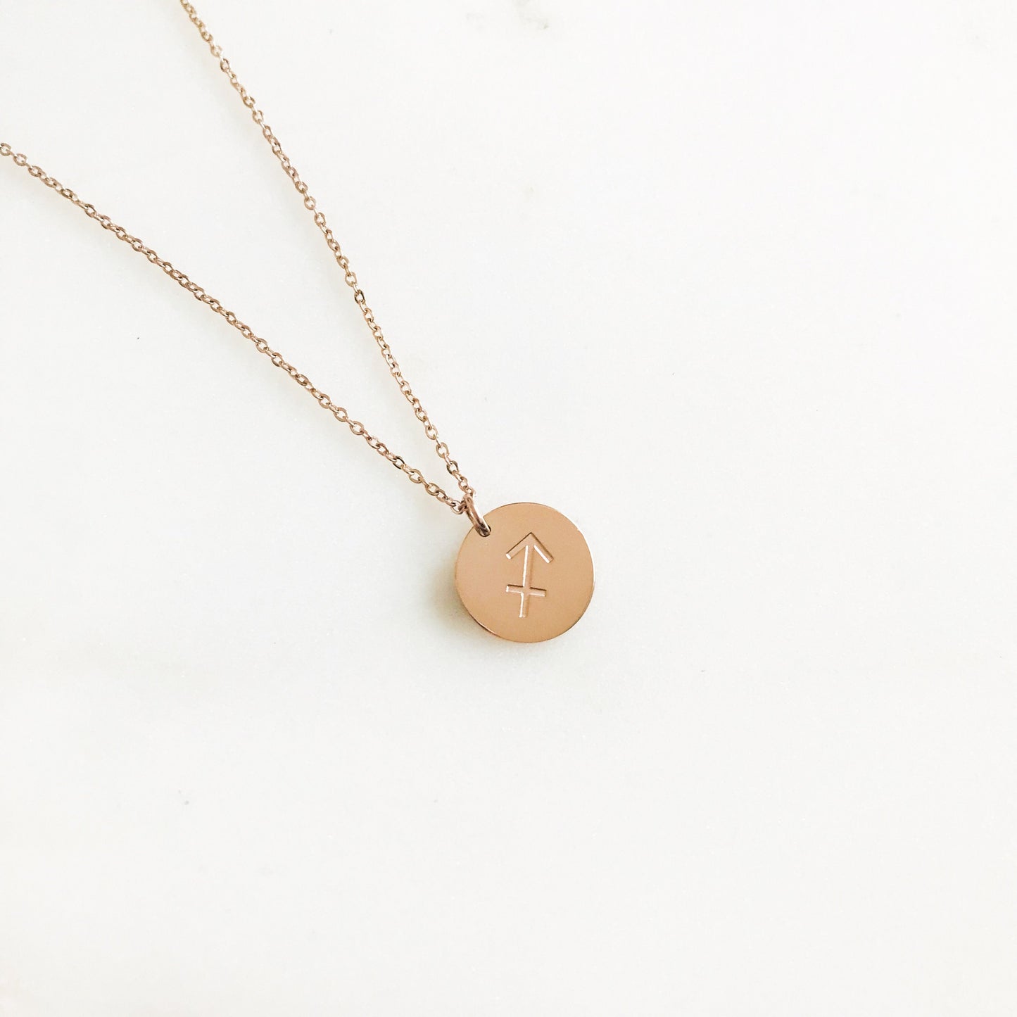 Rose Gold- Minimal Zodiac Necklace - Namaste Jewelry Canada