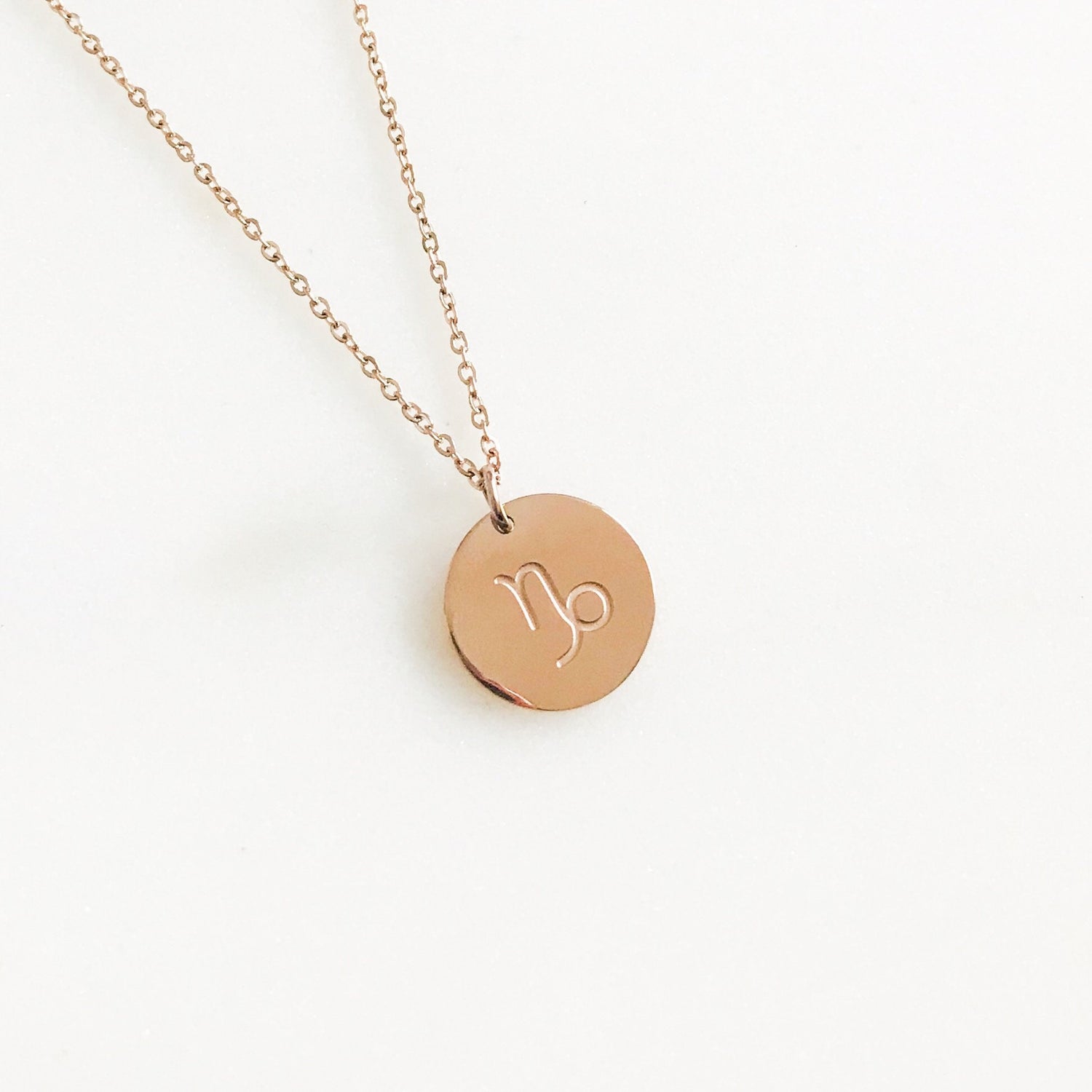 Rose Gold- Minimal Zodiac Necklace - Namaste Jewelry Canada