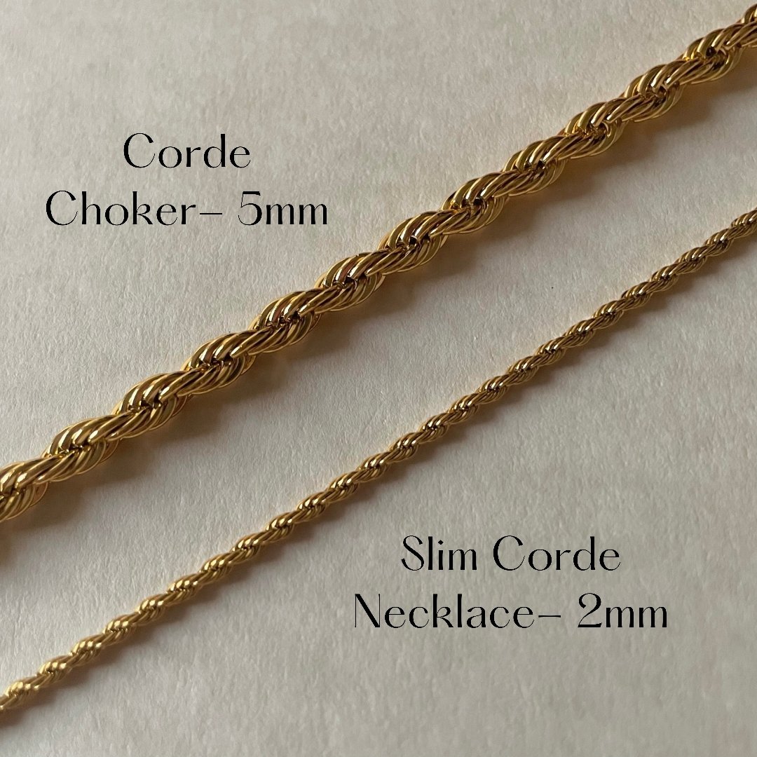 Slim Corde Necklace - Gold - Namaste Jewelry Canada