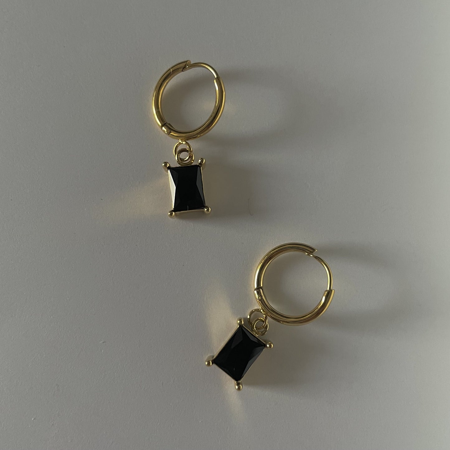 Sofia Drop Earrings - Black Zircon - Namaste Jewelry Canada