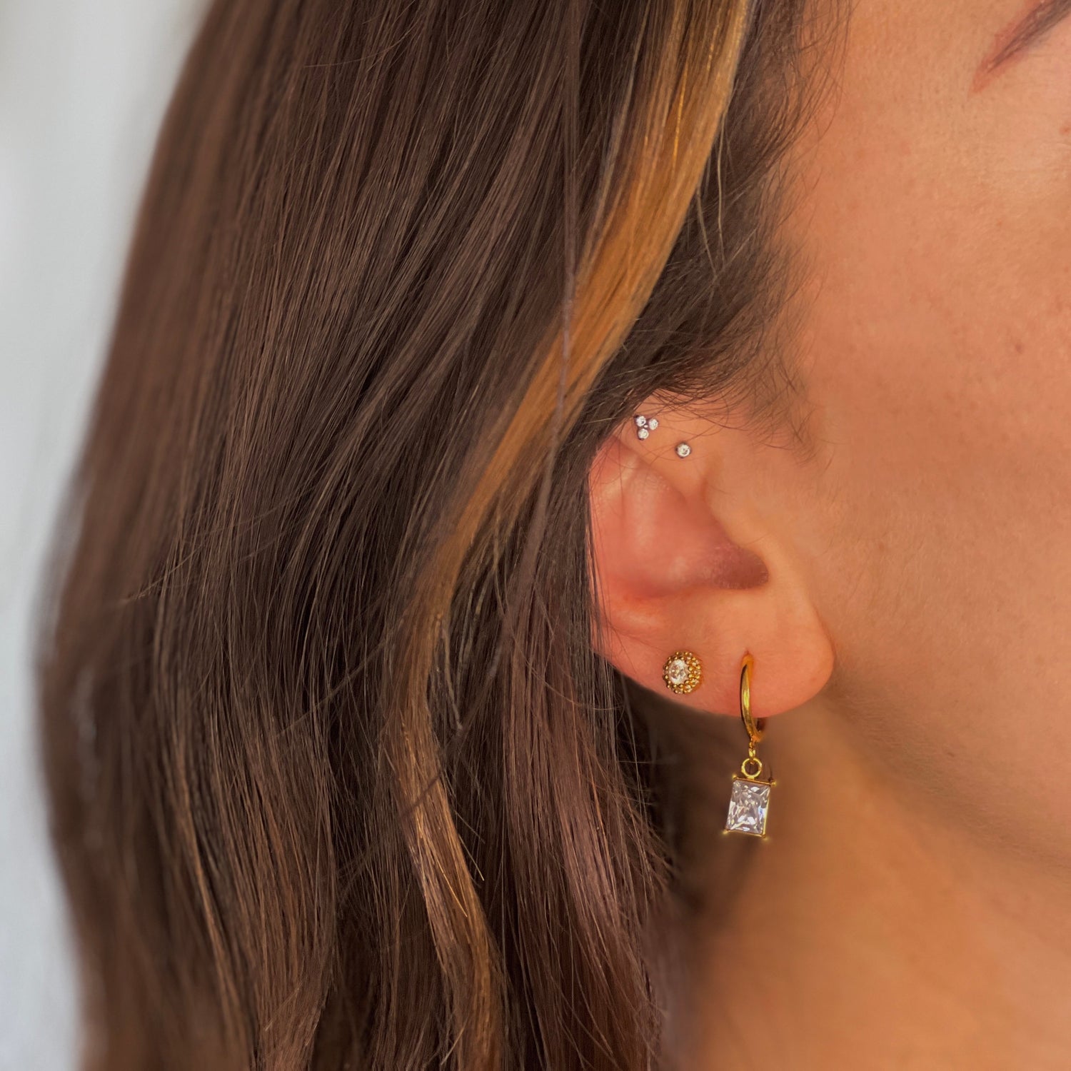 Sofia Drop Earrings - White Zircon - Namaste Jewelry Canada