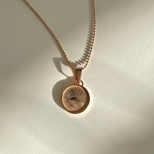 Soleil aka Sun Necklace- Rose Gold - Namaste Jewelry Canada