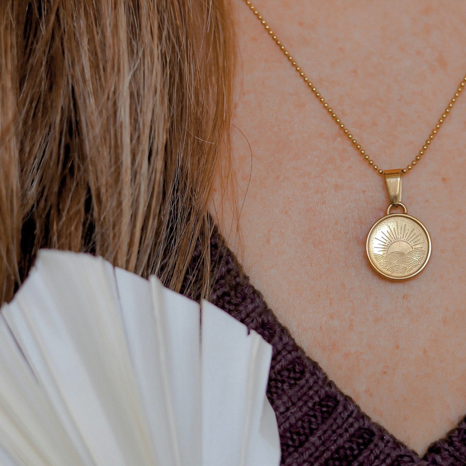 Soleil aka Sun Necklace- Rose Gold - Namaste Jewelry Canada