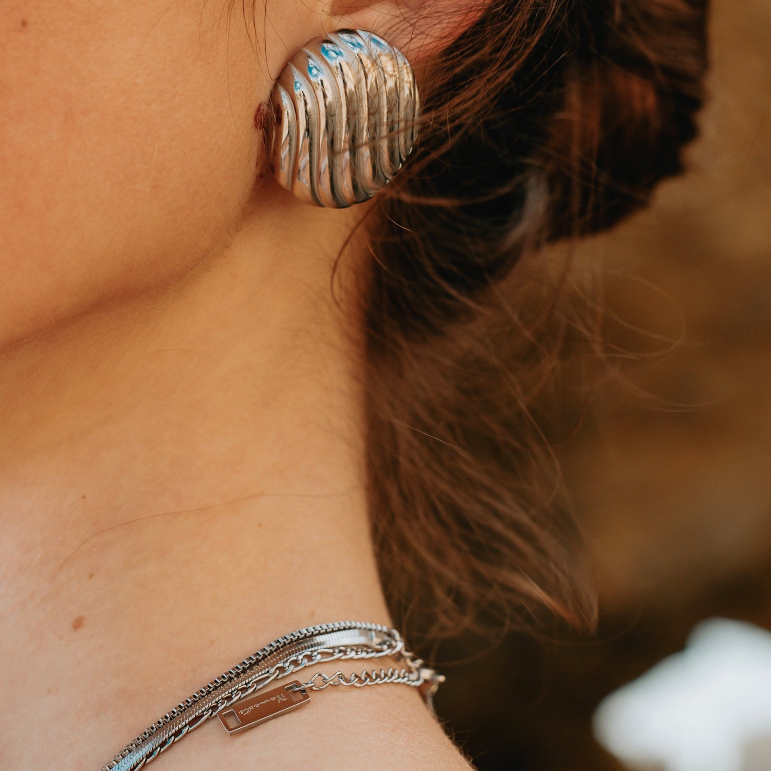Wave Earrings-Silver - Namaste Jewelry Canada