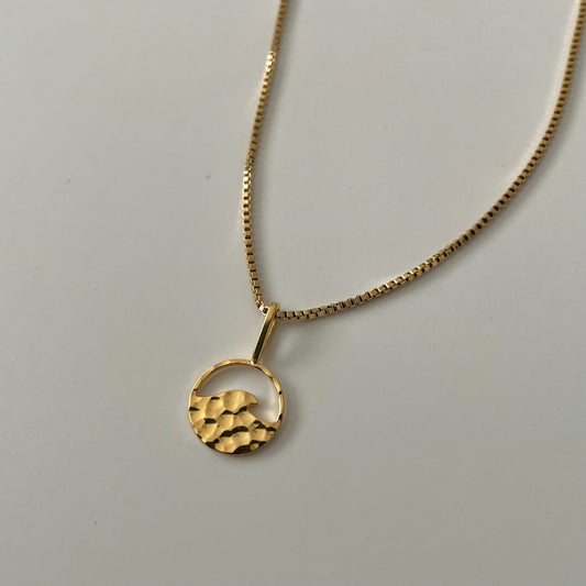 Wave Necklace- Gold - Namaste Jewelry Canada