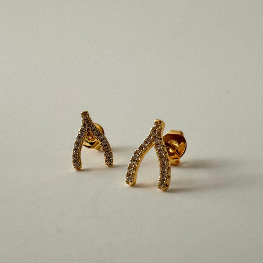 Wishbone Studs - Namaste Jewelry Canada